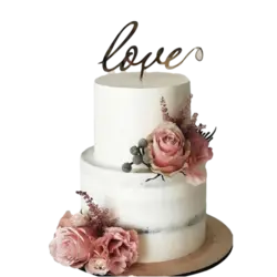 Pink rose wedding cakes