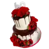 Awesome cake with red roses